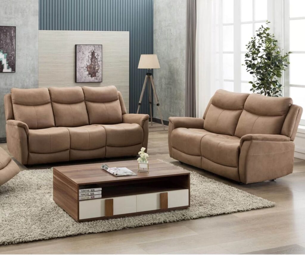 Furniture line arizona caramel fabric 3 2 sofa set