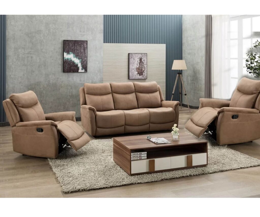 Furniture line arizona caramel fabric 3rr 1r 1r sofa set