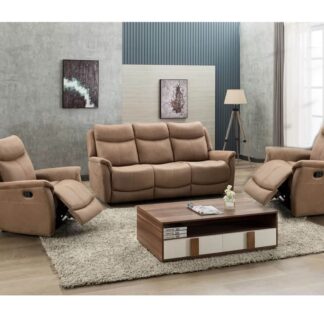 Furniture Link Arizona Caramel Fabric 3+1+1 Sofa Set