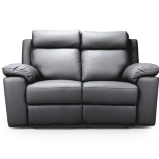 Furniture Link Enzo Grey Leather Electric Recliner 2 Seater Sofa