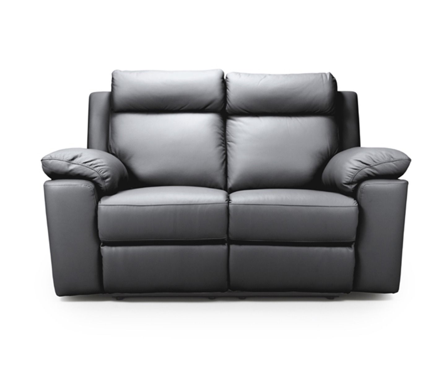 Furniture Link Enzo Grey Leather Electric Recliner 2 Seater Sofa