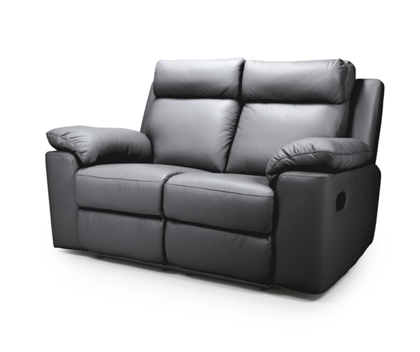 Furniture Link Enzo Grey Leather Electric Recliner 2 Seater Sofa - Image 3