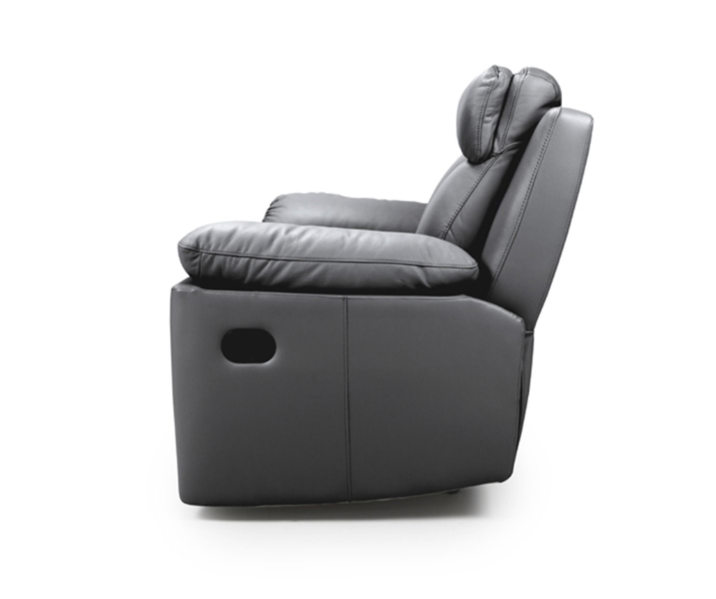 Furniture Link Enzo Grey Leather Electric Recliner 2 Seater Sofa - Image 4