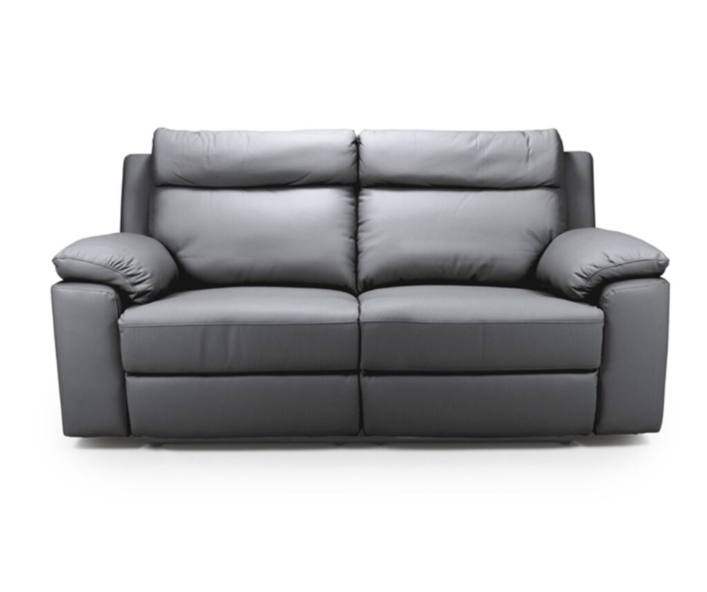 Furniture line enzo grey leather electric recliner 3 seater sofa