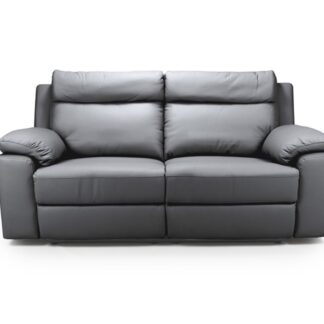 Furniture Link Enzo Grey Leather Electric Recliner 3 Seater Sofa