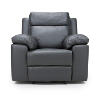 Furniture Link Enzo Grey Leather Electric Recliner Armchair