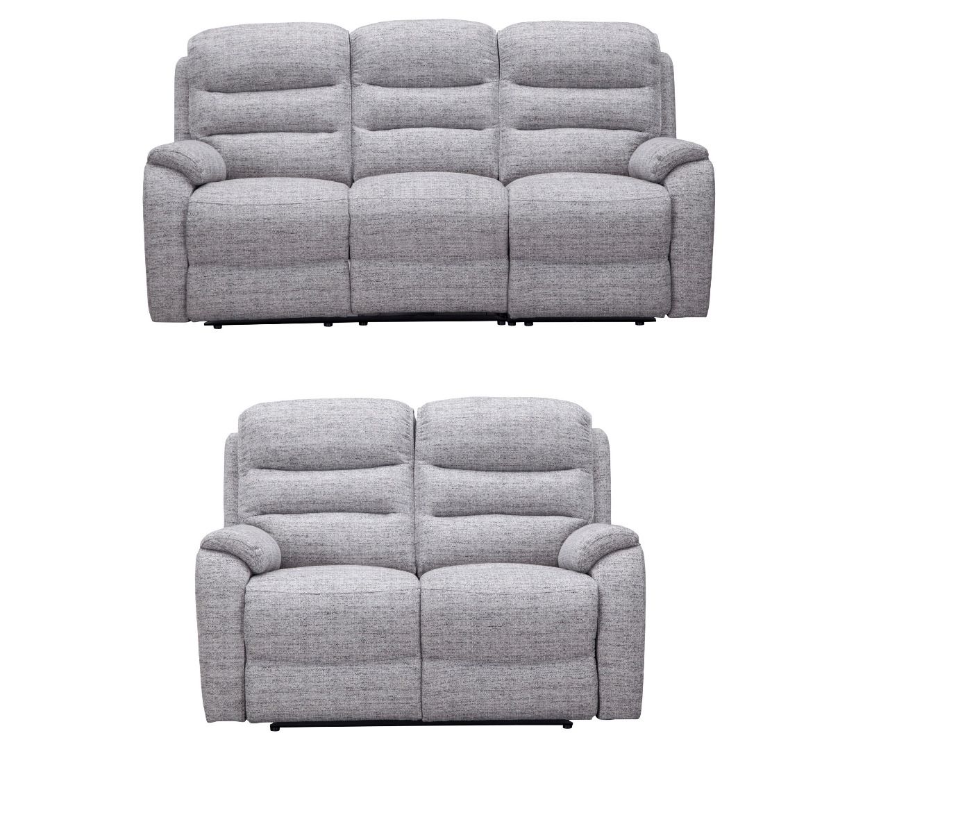 Exclusive Como Grey Fabric Power Recliner 3+2 Sofa Set