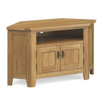 Corndell Burford Oak Corner TV Unit with Doors