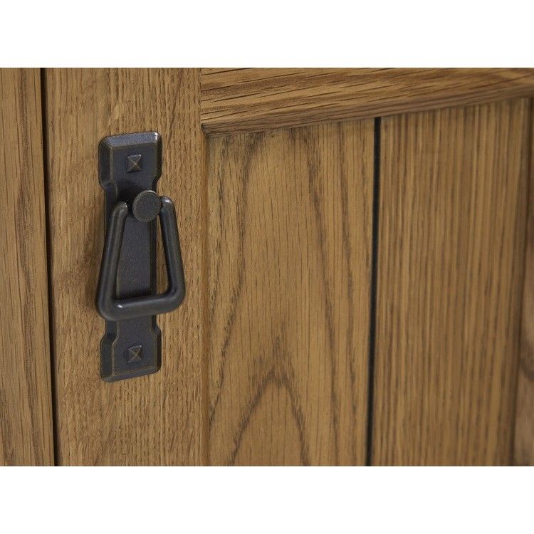 Corndell Burford Oak Corner TV Unit with Doors - Image 2