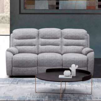Exclusive Como Grey Fabric Power Recliner 3 Seater Sofa