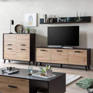 Aliso Wooden Living Room Furniture Set 3 In Artisan Oak