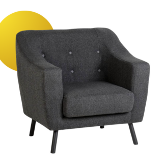 Seconique Ashley Dark Grey Fabric Chair