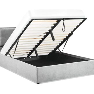 Calla Grey King Size Ottoman Bed Frame