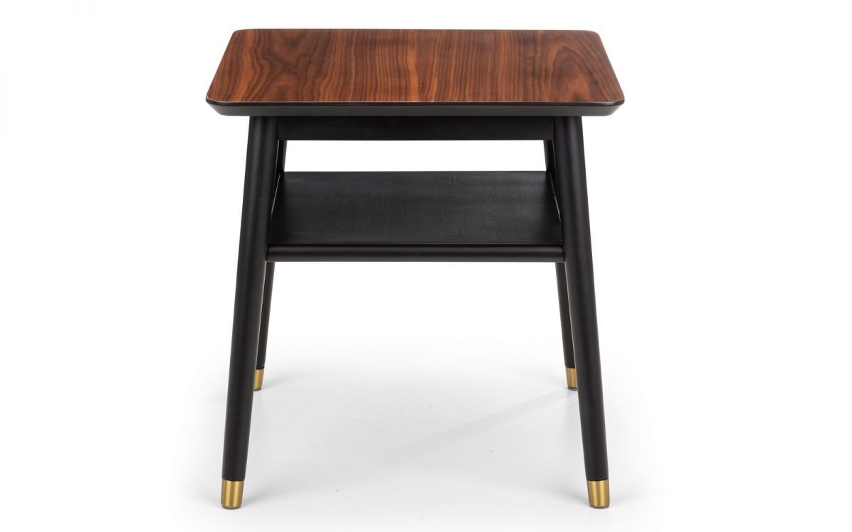 Julian Bowen Findlay Walnut and Black Lamp Table - Image 3