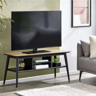 Julian Bowen Findlay Walnut and Black Media Unit