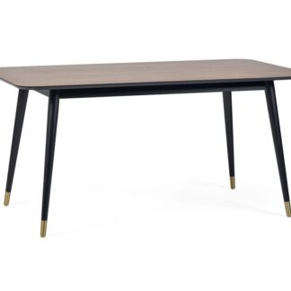 Julian Bowen Findlay Walnut and Black Rectangular Dining Table Only