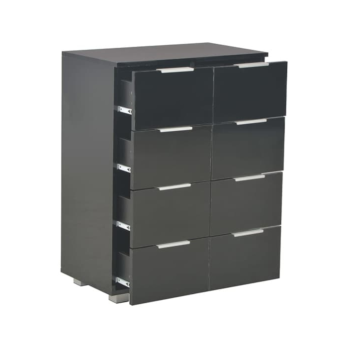 Friso High Gloss Chest Of 8 Drawers In Black Finish - Image 3