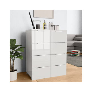 Friso High Gloss Chest Of 8 Drawers In White