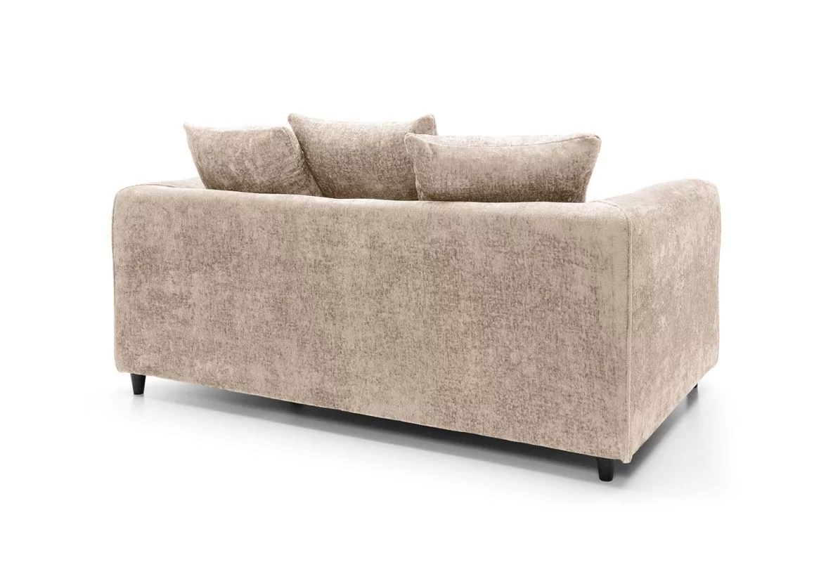 Gilliver Crushed Chenille 2 Seater Sofa - Cream Fabric - Image 3