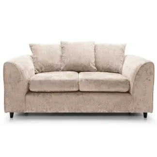 Gilliver Crushed Chenille 2 Seater Sofa - Cream Fabric