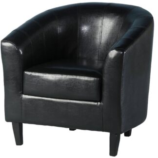 Seconique Tempo Black PU Tub Chair
