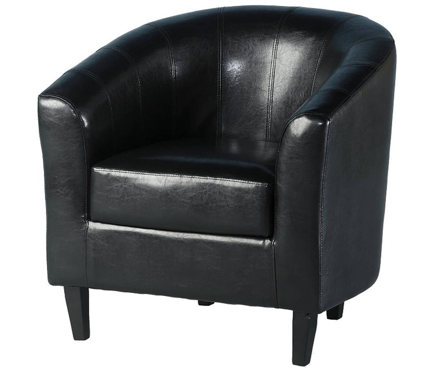 Seconique Tempo Black PU Tub Chair