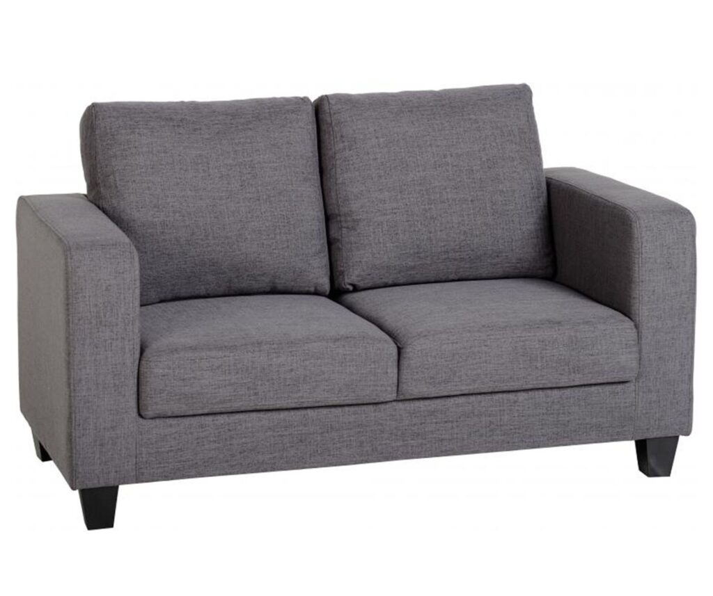 Tempo two seater sofa in a box in grey fabric