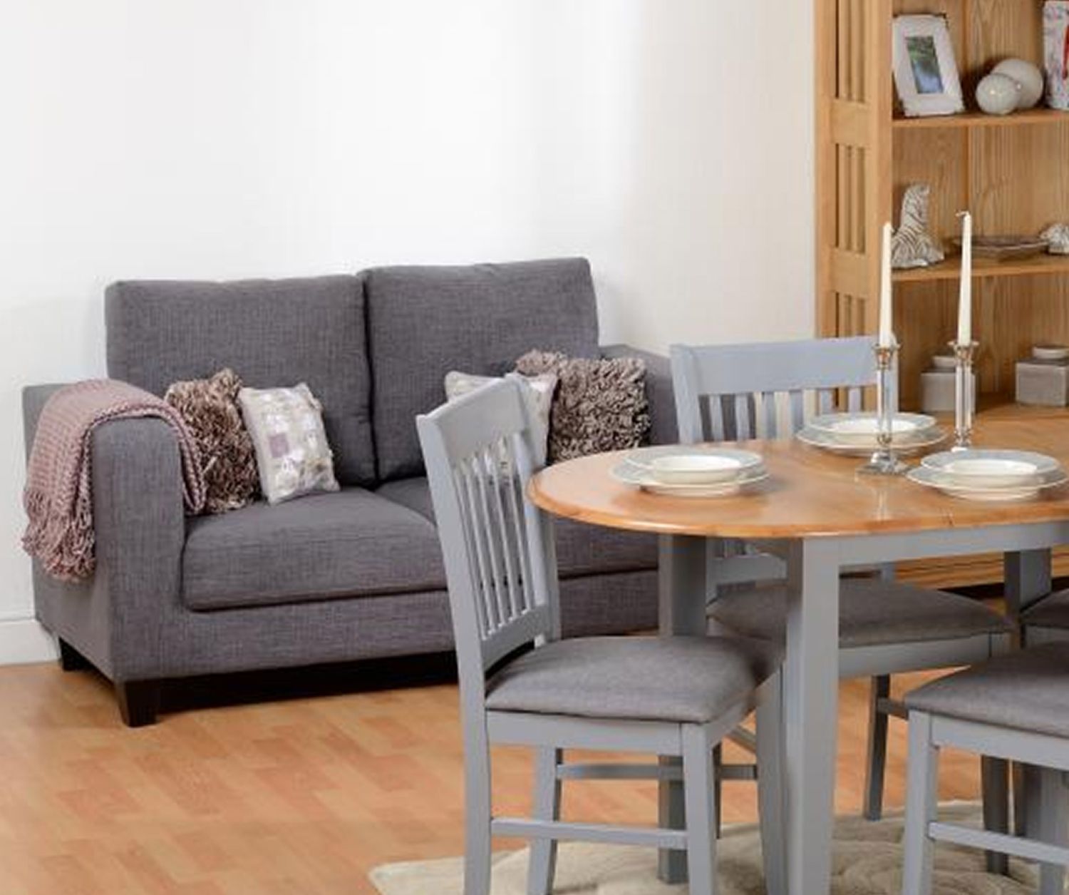 Seconique Tempo Grey Fabric 2 Seater Sofa in a Box - Image 4