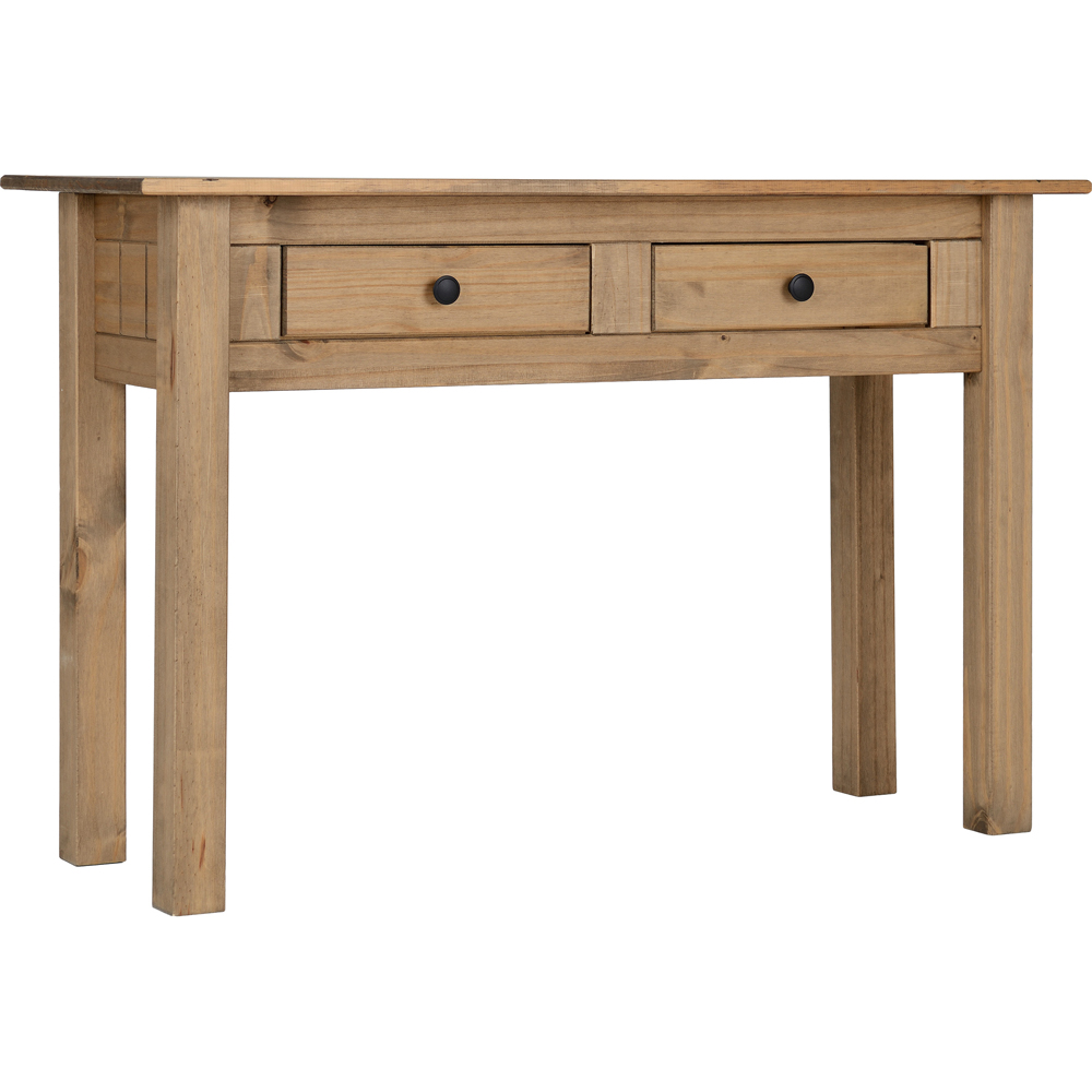 Seconique Panama 2 Drawer Natural Wax Console Table - Image 3