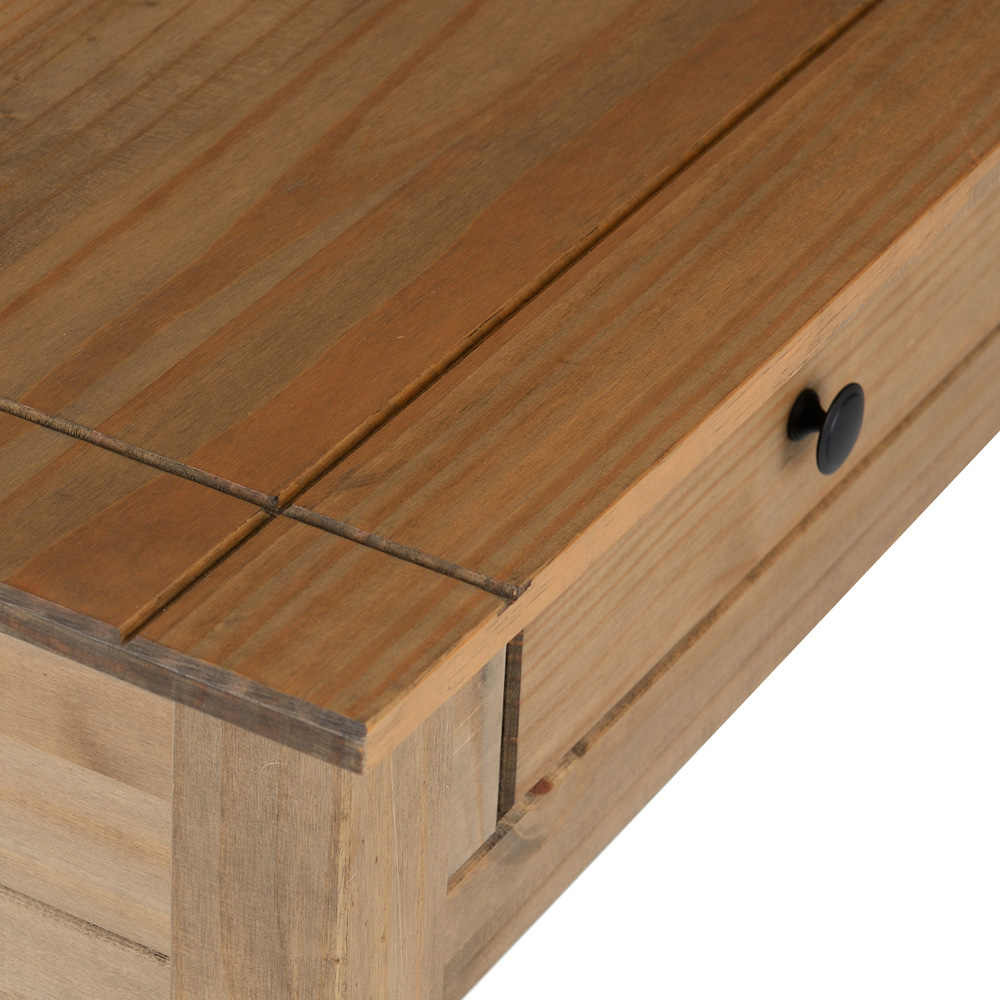 Seconique Panama 2 Drawer Natural Wax Console Table - Image 6