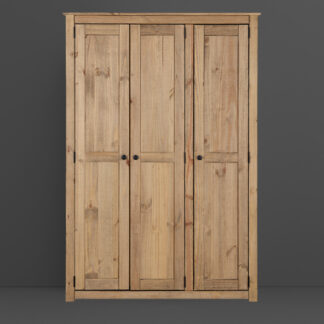 Seconique Panama 3 Door Natural Wax Wardrobe