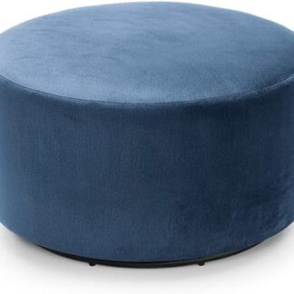 Ted Baker Velvet Swivel Footstool - Dark Blue