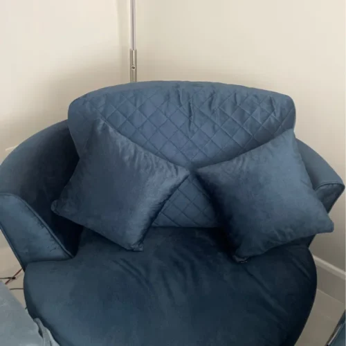 Ted Baker Velvet Swivel Chair - Dark Blue Fabric photo review