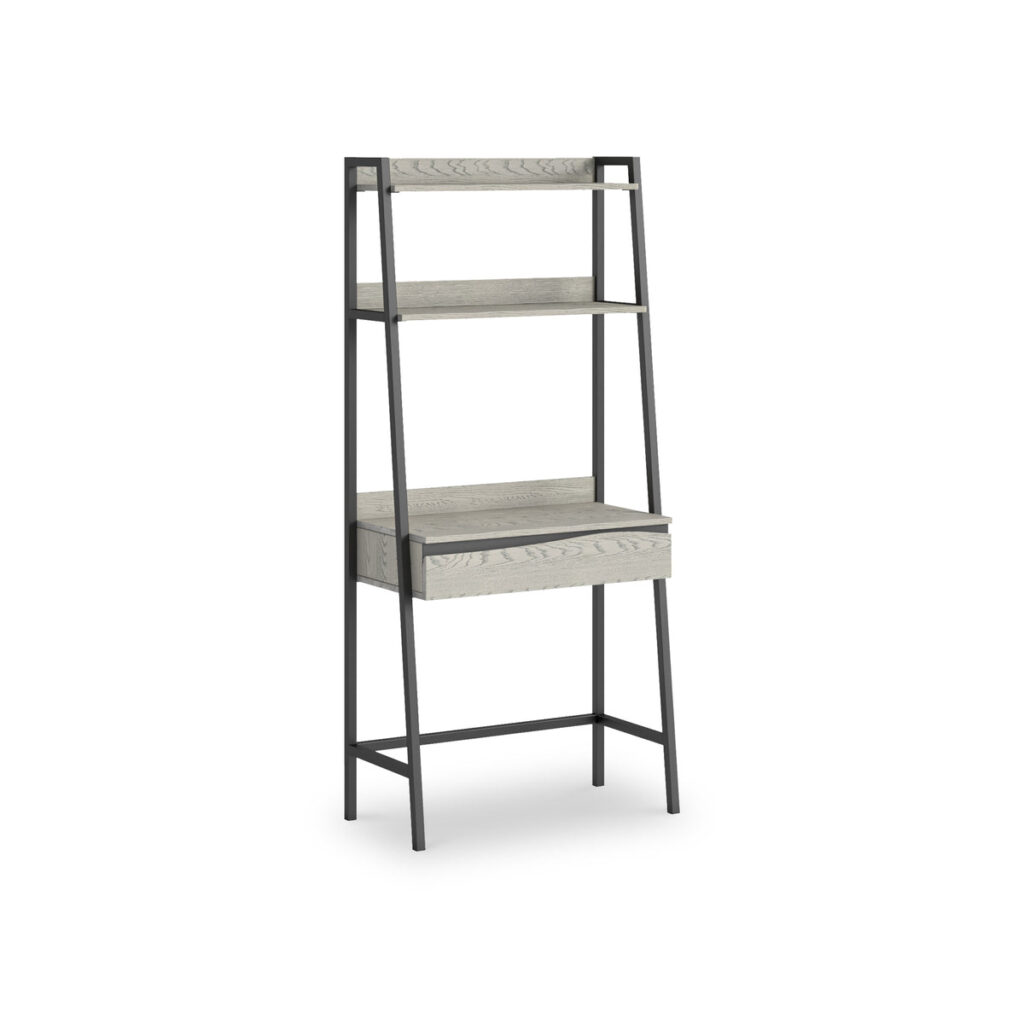 RF5953 Soho Desk with Bookcase Grey Angle1 91f7819f 5ec5 4405 a9dc b759544a0090