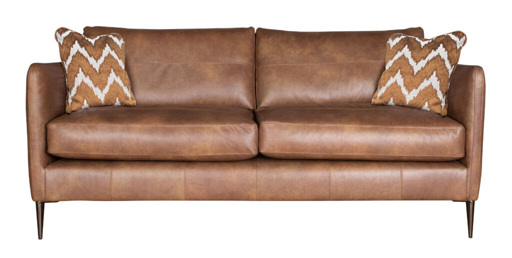 Warren Leather 4 Seater Front Vera Rust