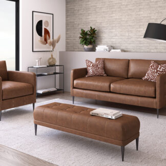 Buoyant Upholstery Warren Leather Footstool