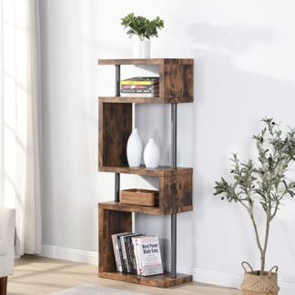 Miami Wooden Shelving Unit In Smoked Oak