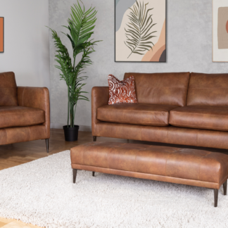Buoyant Upholstery Warren Leather 3 Seater Sofa