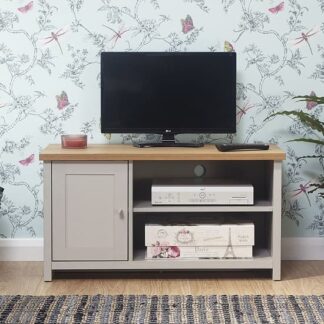 Loftus Wooden Small TV Stand In Grey