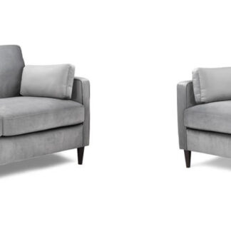 Dalmore Plush Grey Fabric 3+2 Sofa Set