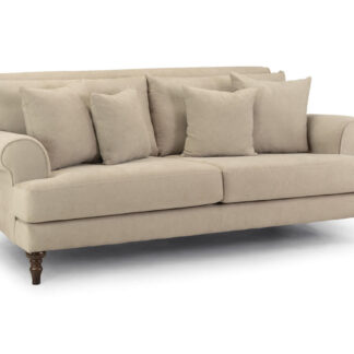 Vinson Beige Fabric 3 Seater Sofa