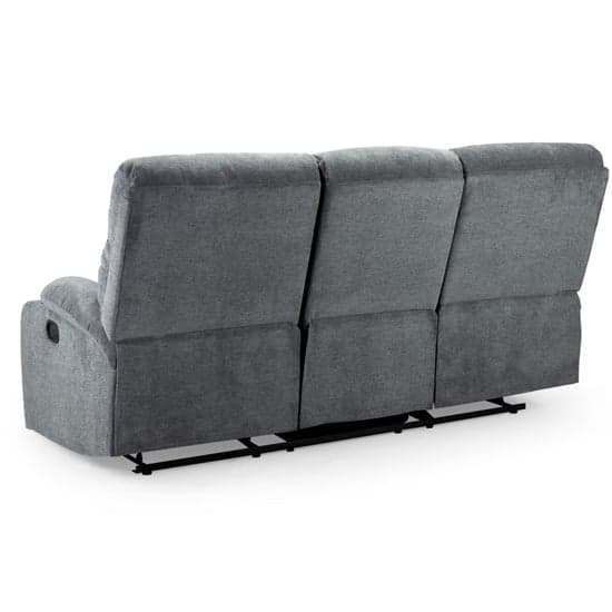 Sophia Grey Fabric Recliner 3 Seater Sofa - Image 2