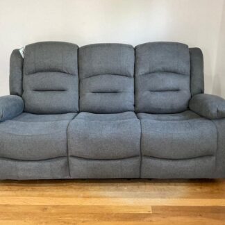 Ronan Graphite Fabric Electric Recliner 3 Seater Sofa