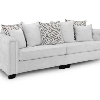 Ambrose Light Grey Fabric 4 Seater Sofa