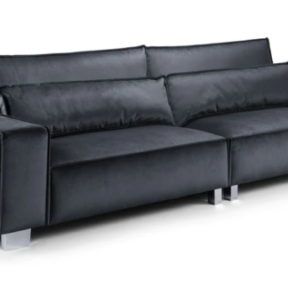Devine Slate Fabric 4 Seater Sofa