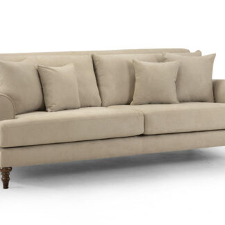 Vinson Beige Fabric 4 Seater Sofa