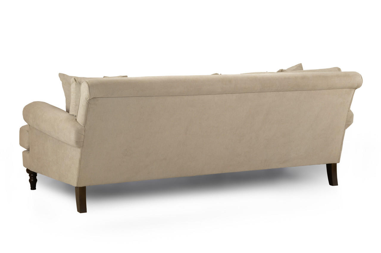 Vinson Beige Fabric 4 Seater Sofa - Image 4