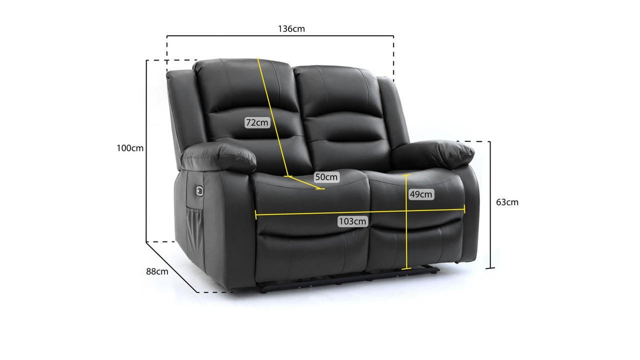 Ronan Black Leather Electric Recliner 3+2 Sofa Set - Image 9