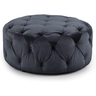 San Antonio Slate Fabric Footstool