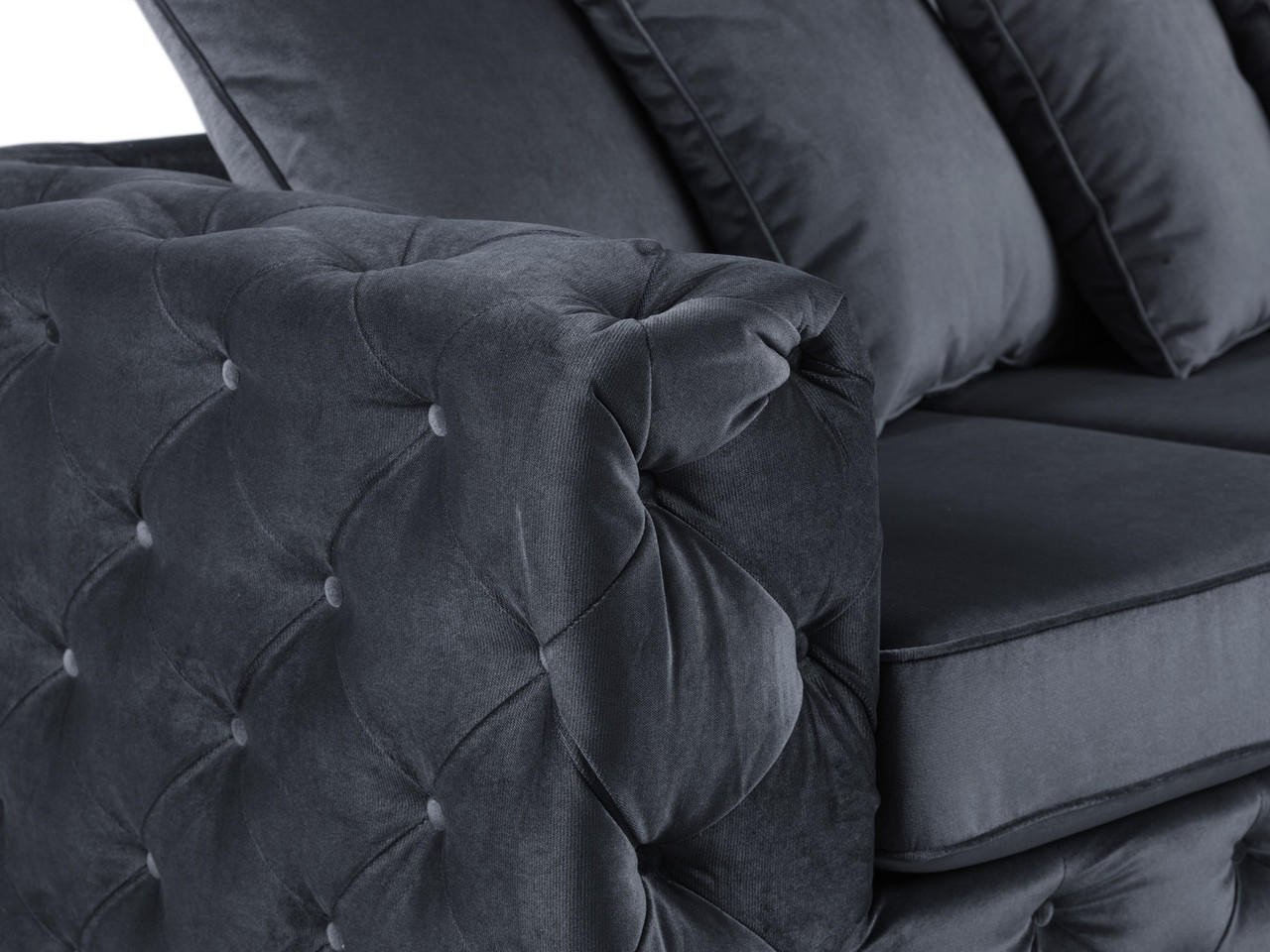 San Antonio Slate Fabric 3+2 Sofa Set - Image 4